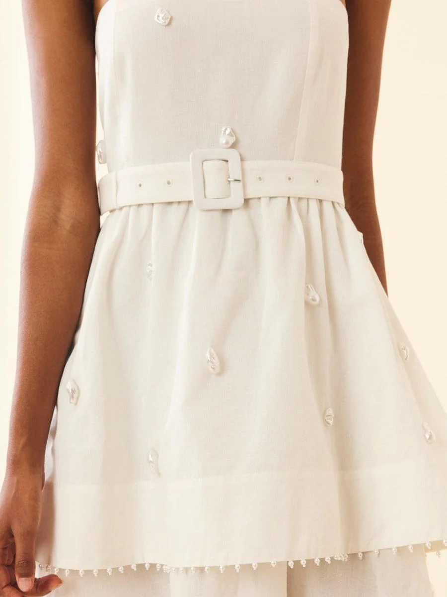 Daisy Dress - Pearly White - Image 4