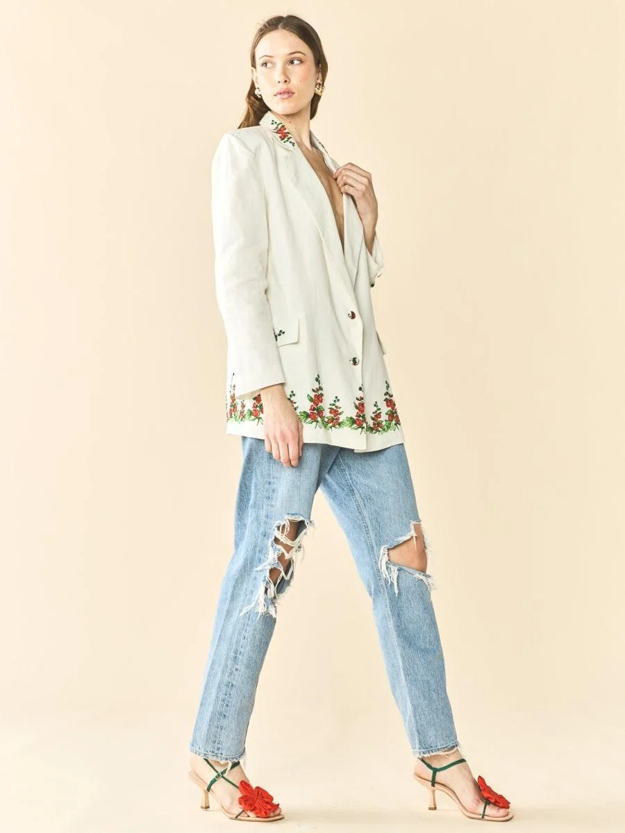 Sloan Blazer x Larsen McDowell - White Larsen Watercolor - Image 2